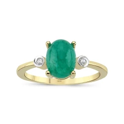 Diamant Oval Smaragd Ring