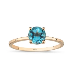 Blauer Topas Gold Ring