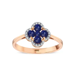 Saphir Diamant Ring