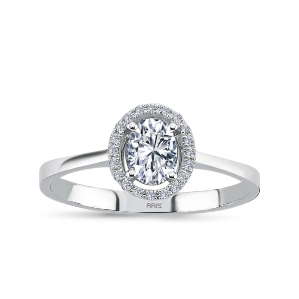 0,47 Karat Ovaler Solitär Ring