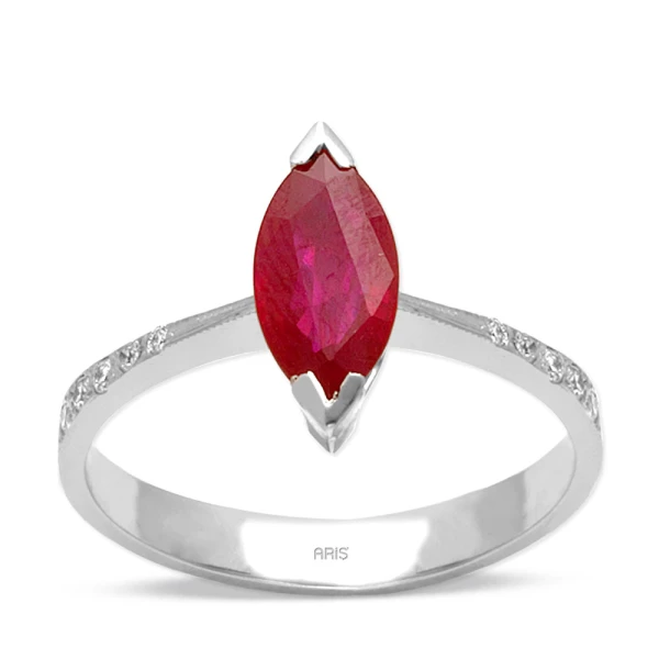 Diamant Rubin Markis Ring