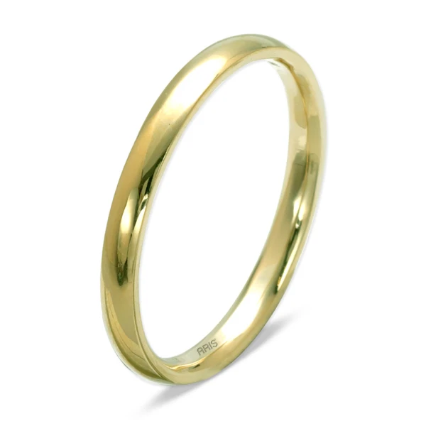 Gold Ehering Gewölbt Herren Modell