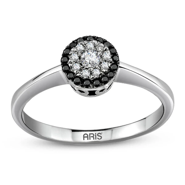 Schwarz-Weiß Diamant-Ring