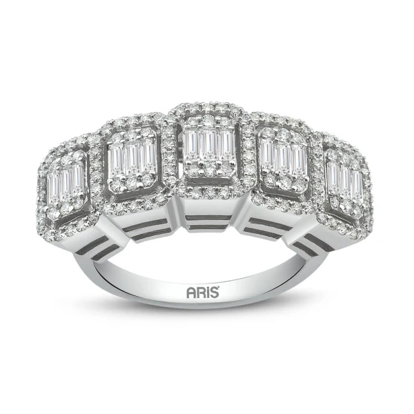 Diamant Effect Baguette Fantasie-Ring