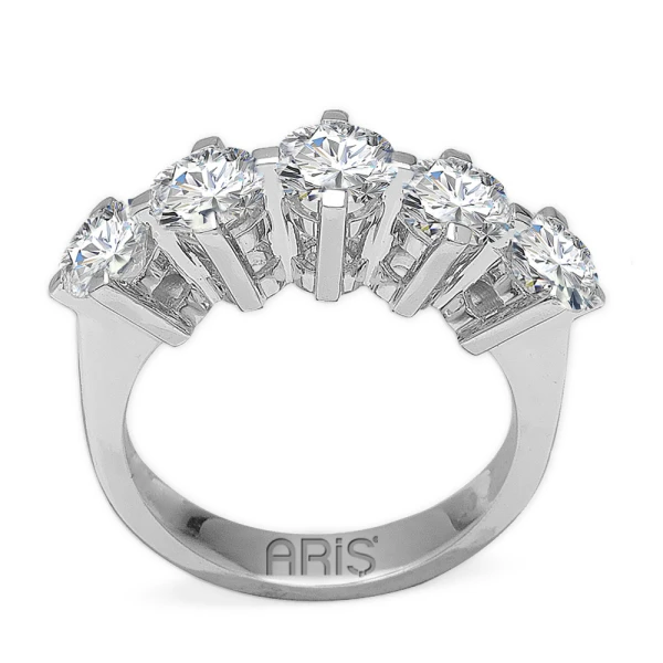 0,94 Karat Diamant 5 Stein Ehering