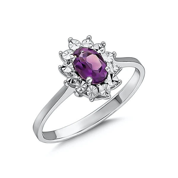 Goldring mit Amethyst