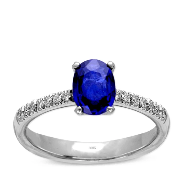 1,22 Karat Diamant Saphir Ring