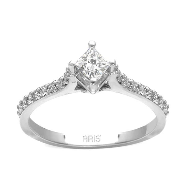 0,48 Karat Diamant Prinzessschliff Solitärring