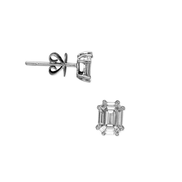 Diamant Baguette Fantasie Ohrringe