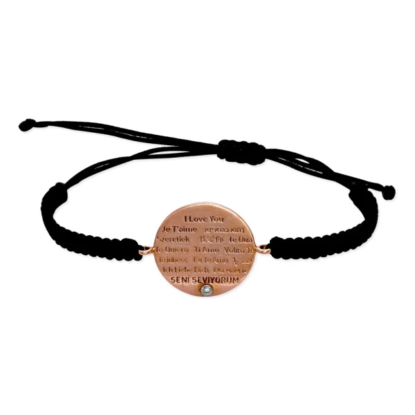 Diamant „Ich liebe dich in 18 Sprachen“ Armband