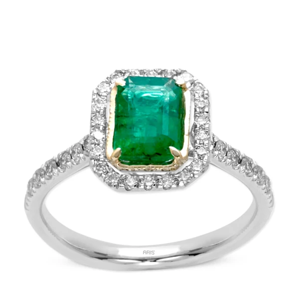 Diamant Smaragd Ring