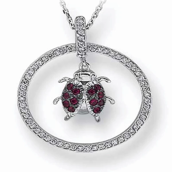Diamant Marienkäfer Kette