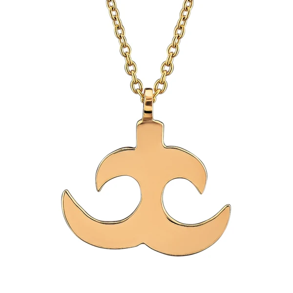 Mutter-Symbol Adinkra Goldkette (Akoko Nan)