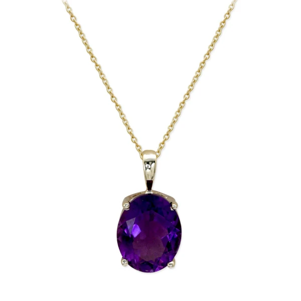 Amethyststein Goldkette