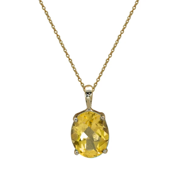 Citrin Gold Halskette