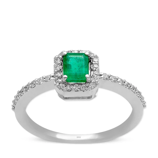 Diamant Smaragd Ring