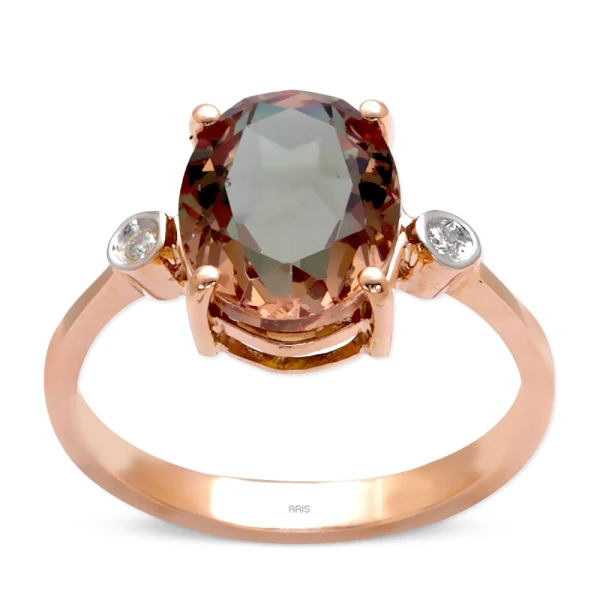Farbwechselnder Zultanith Diamant Ring