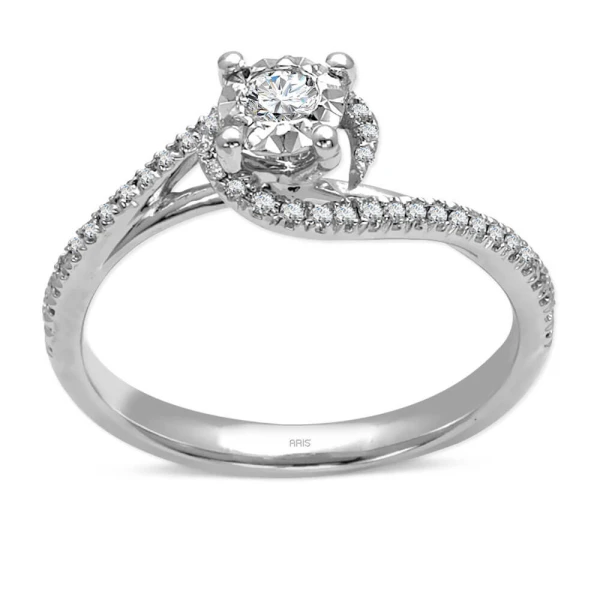 Diamant Miracle Solitärring Fantasie Ring 0,60 Karat Optik