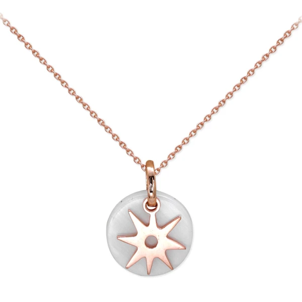 Goldkette mit Kayra Symbol auf Perlmutt
