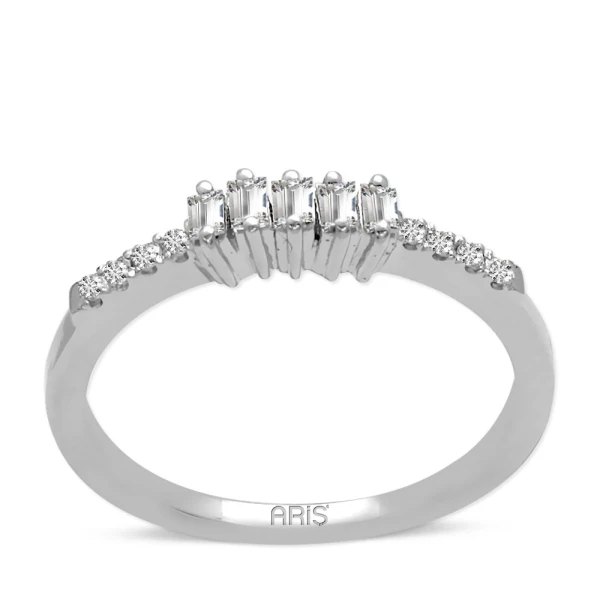Baguette Diamant 5-Stein Ehering