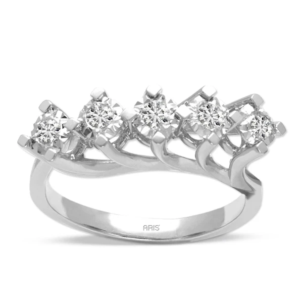 Diamant 5-Stein Miracle Ehering (0,75 Karat Optik)