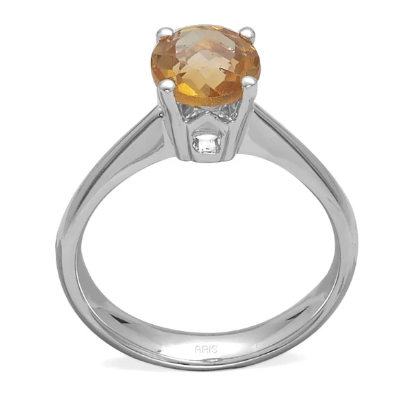 Citrin-Stein Gold Solitärring