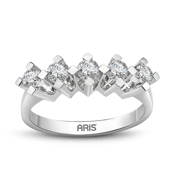 1,00 Karat Diamant-Fünfstein-Ring