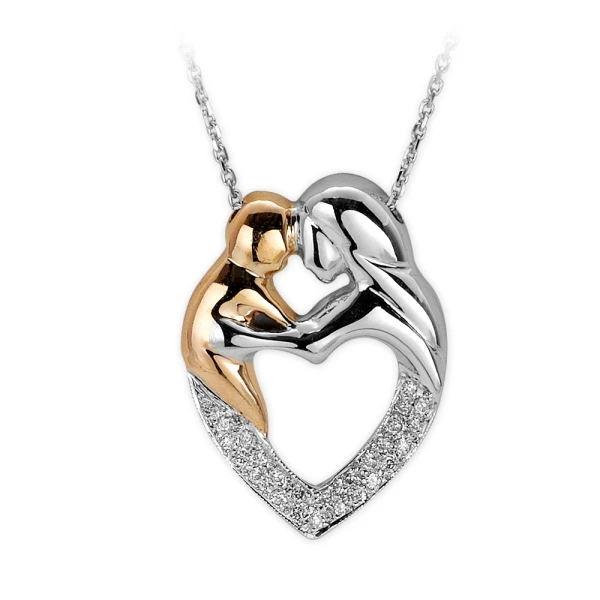 Diamant Herz Mutter-Kind-Kette