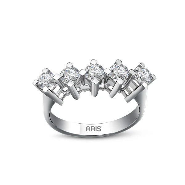 0,70 Karat Diamant Fünfstein-Ring