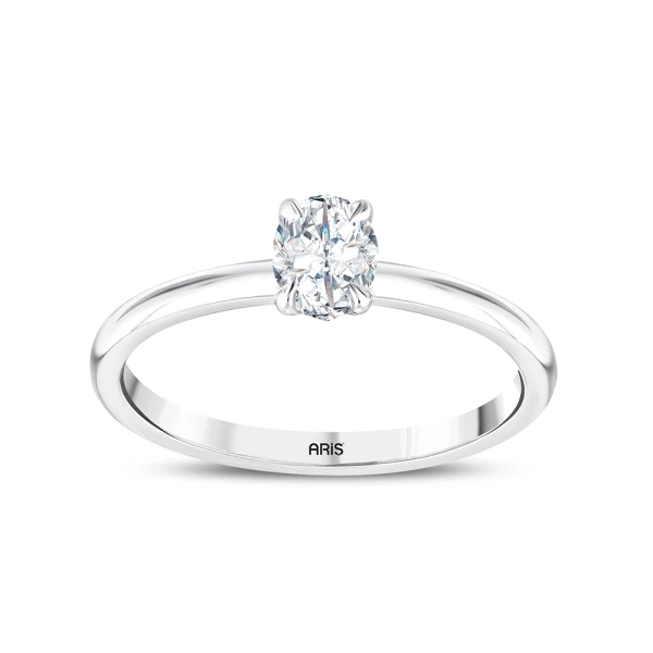 0,30 Karat Diamant Solitär Ring Oval