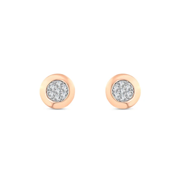 Runde Effect Diamant-Ohrringe