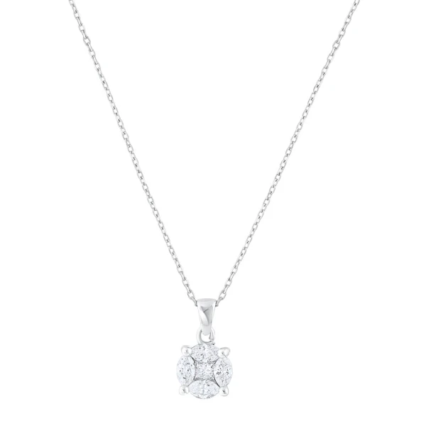 0,49 Karat Effect Diamant-Halskette
