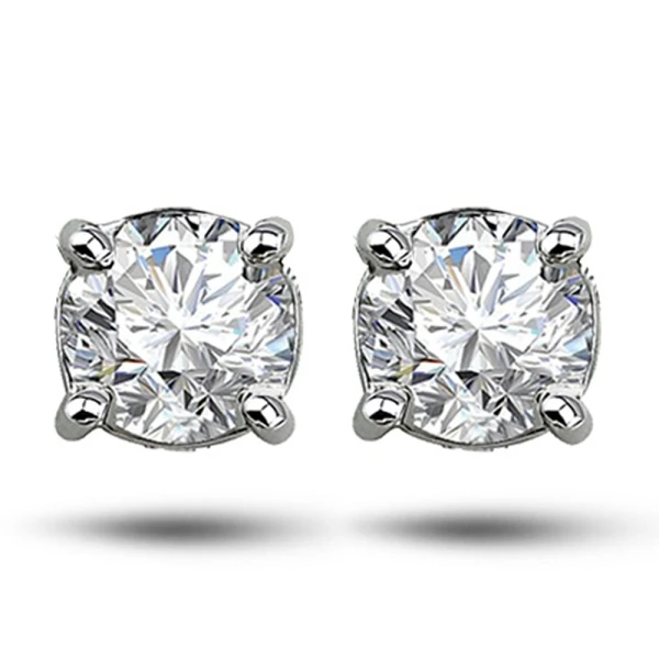 0,60 Karat D-Farbe Diamant Solitär-Ohrringe