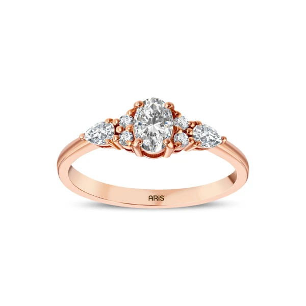 L’oval 0,58 Karat Ovaler Diamantring