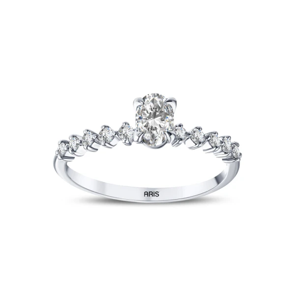 L’oval 0,54 Karat Ovaler Solitär Diamantring