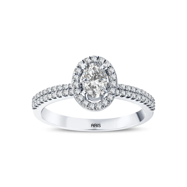 L’oval 0,61 Karat Ovaler Solitär Diamantring