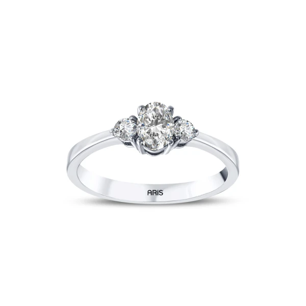 L’oval 0,42 Karat Ovaler Diamantring