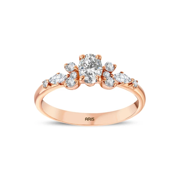 L’oval 0,59 Karat Ovaler Diamantring