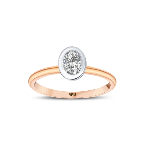 L’oval 0,39 Karat Ovaler Solitär Diamantring