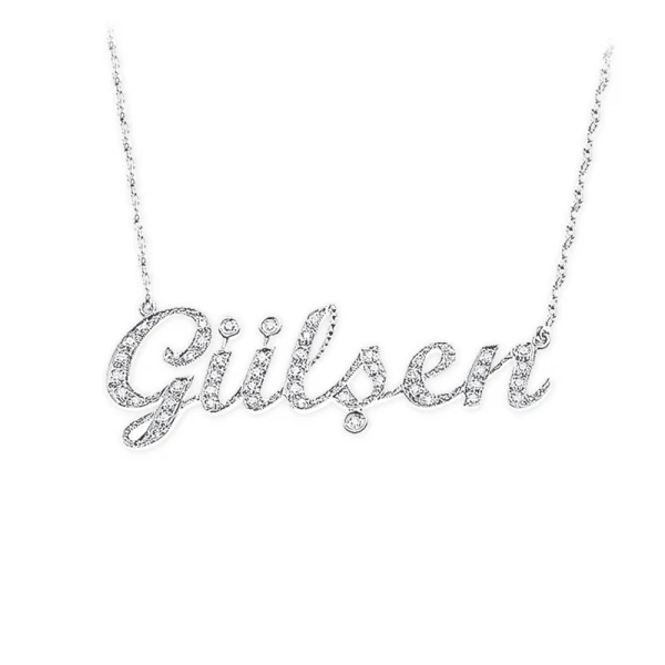 Diamant Namenskette Gold