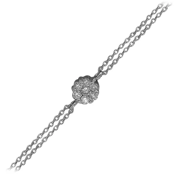 Diamant Effekt Solitärring Armband
