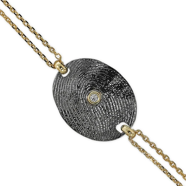 Diamant Fingerabdruck Gold Armband