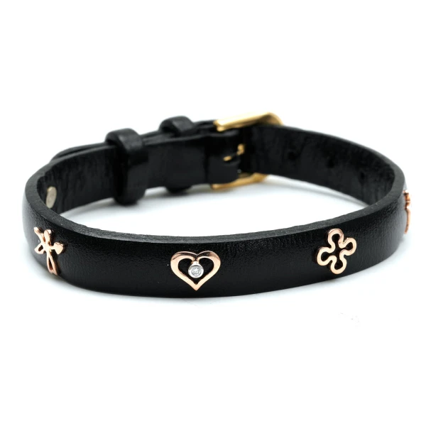 Diamant Symbol Lederarmband