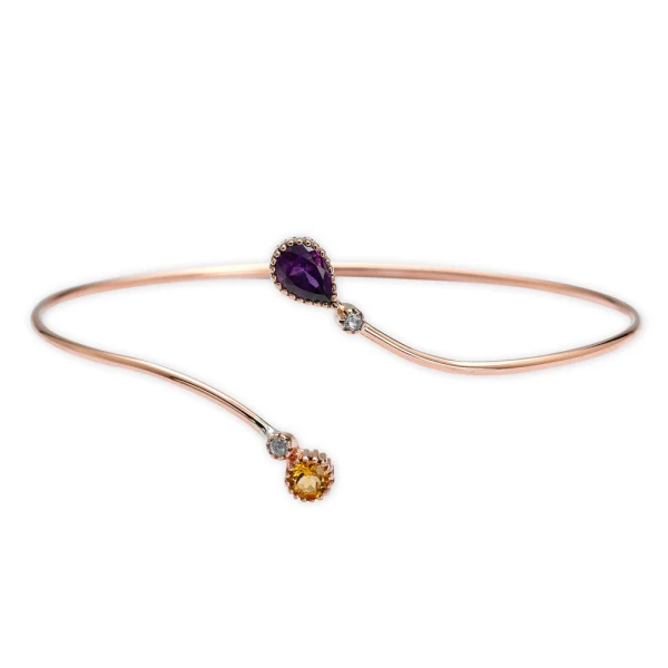 Diamant Armband mit bunten Steinen