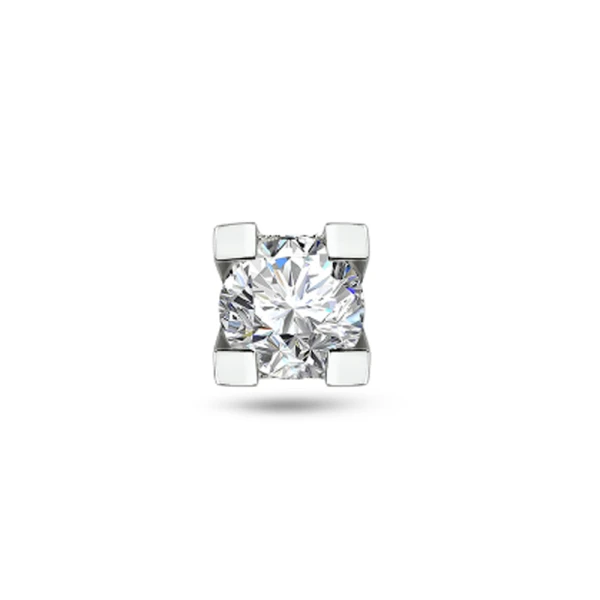 0,15 Karat Diamant Solitärring Herren Ohrring (Einzelpreis)