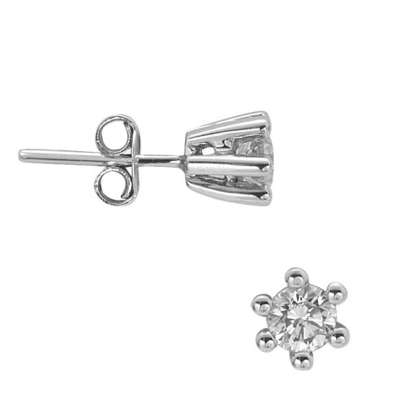 0,06 Karat Diamant Solitärring Herren Ohrring (Einzelpreis)