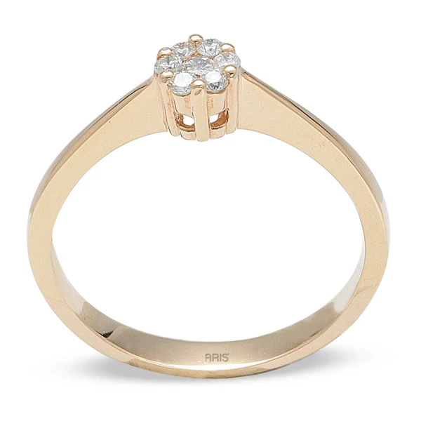 Diamant Solitärring Effect Gold