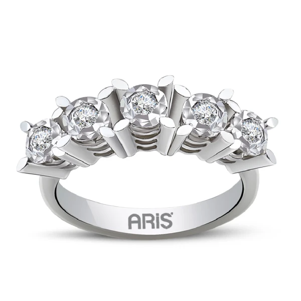 Diamant 5-Steine Miracle Ehering (1,25 Ct.)