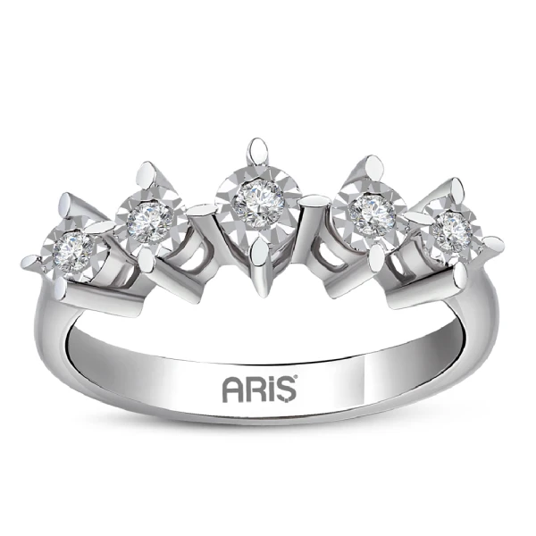 Diamant 5-Steine Miracle Ehering (0,75 Ct.)