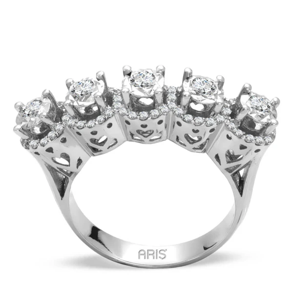 1,75 Ct. Diamant 5-Steine Miracle Modell
